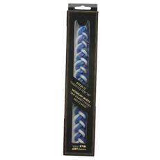Gevlochten Havdalakaars blauw-wit (groot)