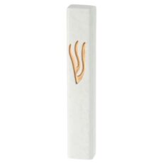 Witte mezoeza met goudkleurige opdruk