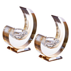 Set kristallen kandelaars