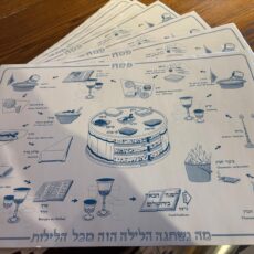 Papieren placemats voor Pesach, 10 stuks
